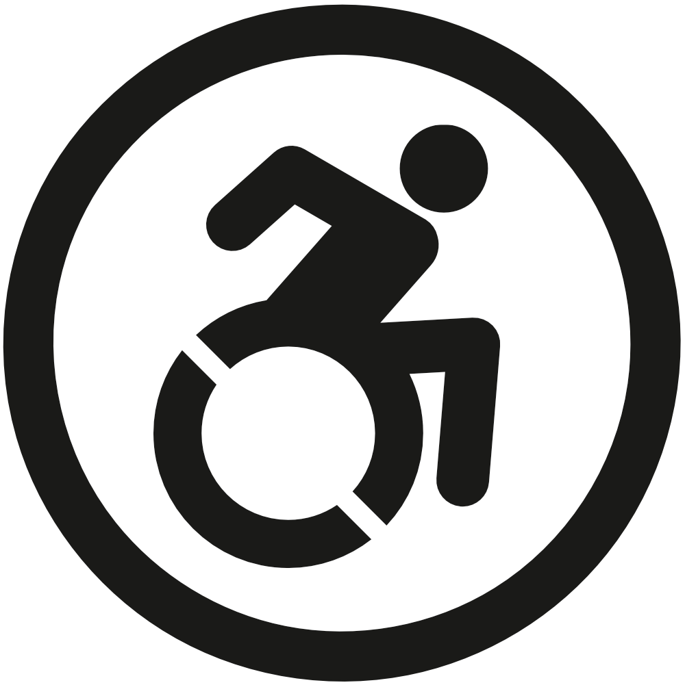 Für gehbehinderte oder auf einen Rollstuhl angewiesene Menschen zugänglich.